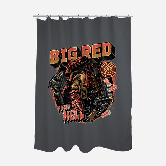 Big Red From Hell-None-Polyester-Shower Curtain-glitchygorilla