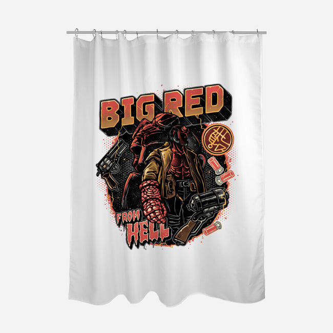 Big Red From Hell-None-Polyester-Shower Curtain-glitchygorilla