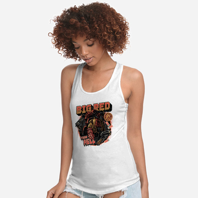 Big Red From Hell-Womens-Racerback-Tank-glitchygorilla