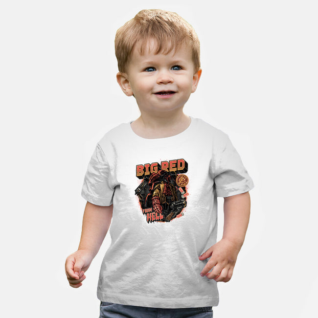 Big Red From Hell-Baby-Basic-Tee-glitchygorilla