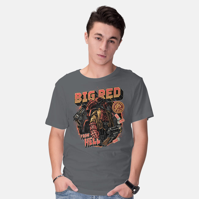 Big Red From Hell-Mens-Basic-Tee-glitchygorilla