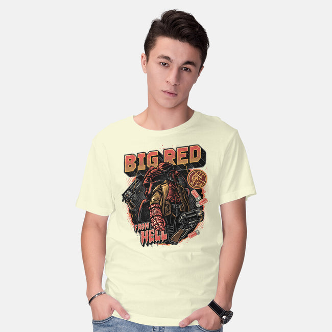 Big Red From Hell-Mens-Basic-Tee-glitchygorilla