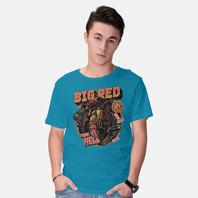 Big Red From Hell-Mens-Basic-Tee-glitchygorilla