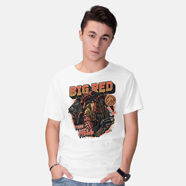 Big Red From Hell-Mens-Basic-Tee-glitchygorilla