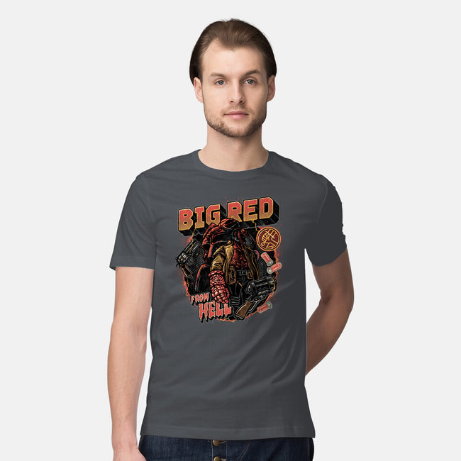 Big Red From Hell-Mens-Premium-Tee-glitchygorilla