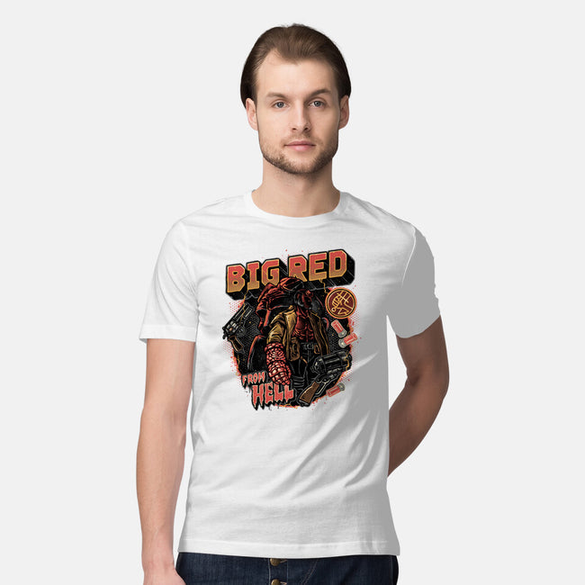 Big Red From Hell-Mens-Premium-Tee-glitchygorilla
