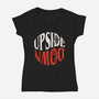 Critical Hit From The Upside Down-Womens-V-Neck-Tee-alfbocreative