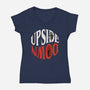 Critical Hit From The Upside Down-Womens-V-Neck-Tee-alfbocreative