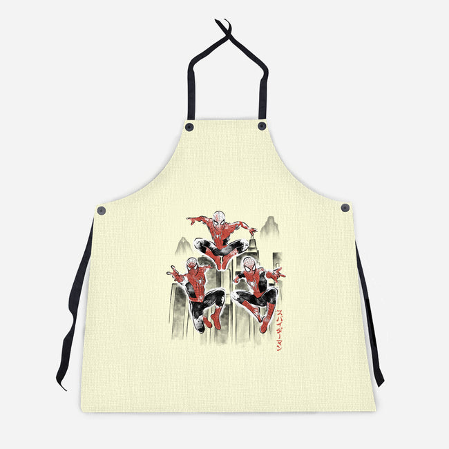 Spider-Verse Sumi-E-Unisex-Kitchen-Apron-Astrobot Invention