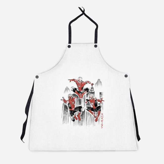 Spider-Verse Sumi-E-Unisex-Kitchen-Apron-Astrobot Invention