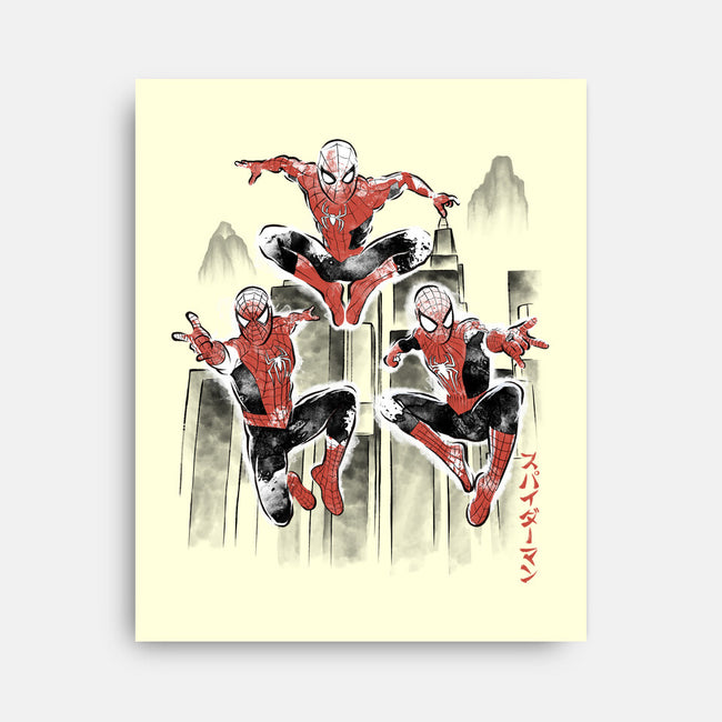 Spider-Verse Sumi-E-None-Stretched-Canvas-Astrobot Invention