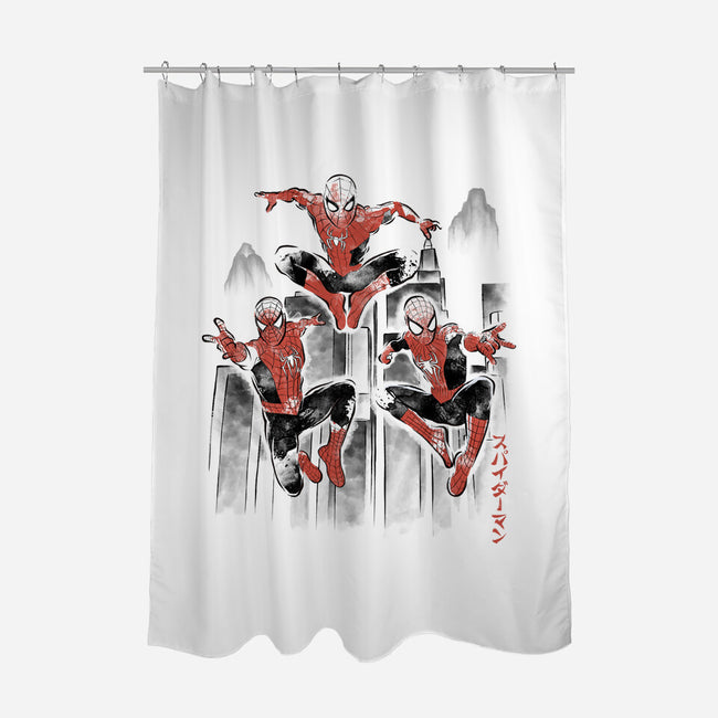 Spider-Verse Sumi-E-None-Polyester-Shower Curtain-Astrobot Invention