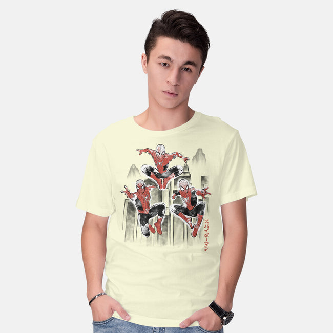 Spider-Verse Sumi-E-Mens-Basic-Tee-Astrobot Invention