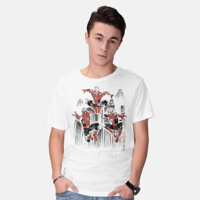Spider-Verse Sumi-E-Mens-Basic-Tee-Astrobot Invention