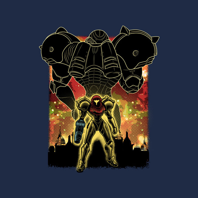 Space Hunter Line-art Shadow Nebula-Mens-Long Sleeved-Tee-Astrobot Invention