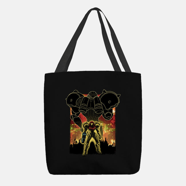 Space Hunter Line-art Shadow Nebula-None-Basic Tote-Bag-Astrobot Invention