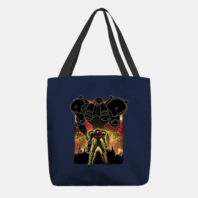 Space Hunter Line-art Shadow Nebula-None-Basic Tote-Bag-Astrobot Invention