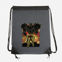 Space Hunter Line-art Shadow Nebula-None-Drawstring-Bag-Astrobot Invention