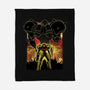 Space Hunter Line-art Shadow Nebula-None-Fleece-Blanket-Astrobot Invention