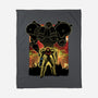 Space Hunter Line-art Shadow Nebula-None-Fleece-Blanket-Astrobot Invention