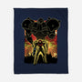 Space Hunter Line-art Shadow Nebula-None-Fleece-Blanket-Astrobot Invention