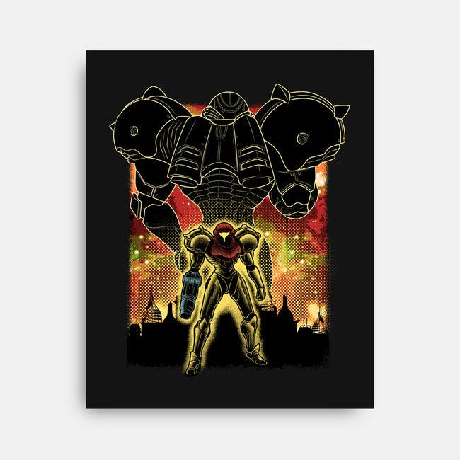 Space Hunter Line-art Shadow Nebula-None-Stretched-Canvas-Astrobot Invention