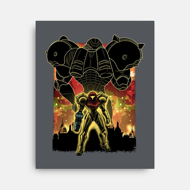 Space Hunter Line-art Shadow Nebula-None-Stretched-Canvas-Astrobot Invention