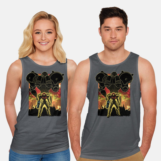 Space Hunter Line-art Shadow Nebula-Unisex-Basic-Tank-Astrobot Invention