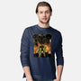 Space Hunter Line-art Shadow Nebula-Mens-Long Sleeved-Tee-Astrobot Invention