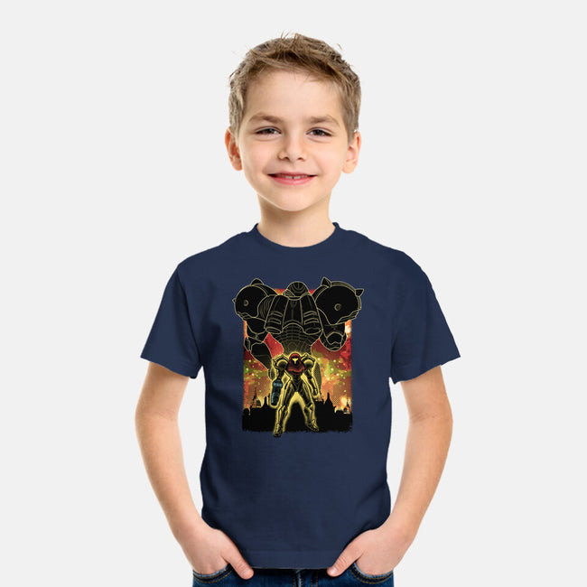 Space Hunter Line-art Shadow Nebula-Youth-Basic-Tee-Astrobot Invention