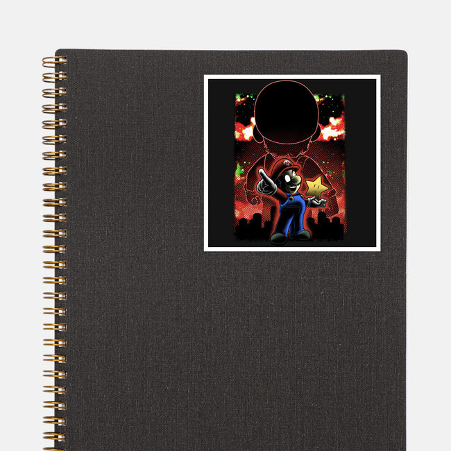 Plumber Lineart Shadow Nebula-None-Glossy-Sticker-Astrobot Invention