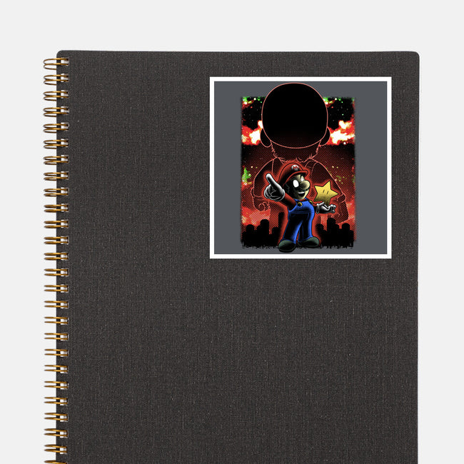 Plumber Lineart Shadow Nebula-None-Glossy-Sticker-Astrobot Invention