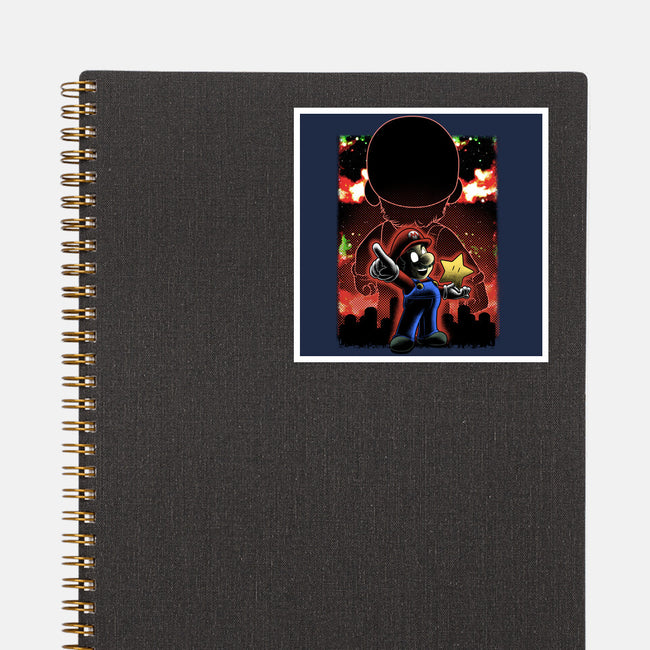 Plumber Lineart Shadow Nebula-None-Glossy-Sticker-Astrobot Invention