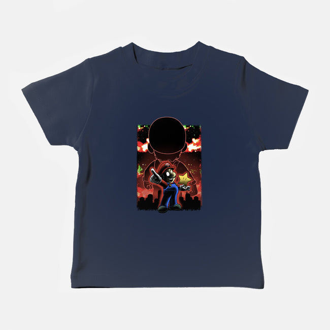 Plumber Lineart Shadow Nebula-Baby-Basic-Tee-Astrobot Invention