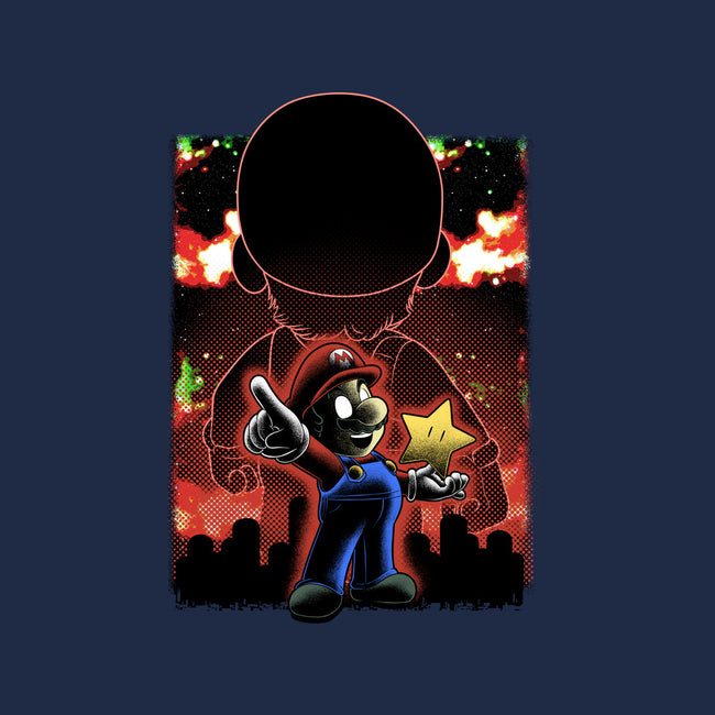 Plumber Lineart Shadow Nebula-Womens-V-Neck-Tee-Astrobot Invention