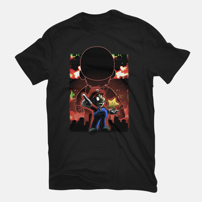 Plumber Lineart Shadow Nebula-Womens-Fitted-Tee-Astrobot Invention