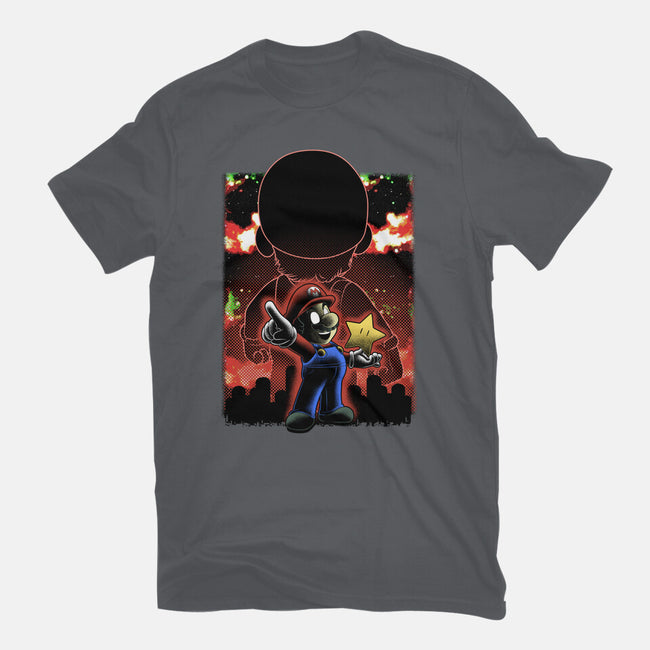 Plumber Lineart Shadow Nebula-Womens-Fitted-Tee-Astrobot Invention