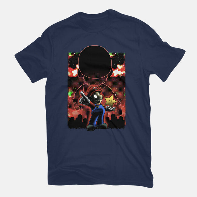 Plumber Lineart Shadow Nebula-Womens-Fitted-Tee-Astrobot Invention