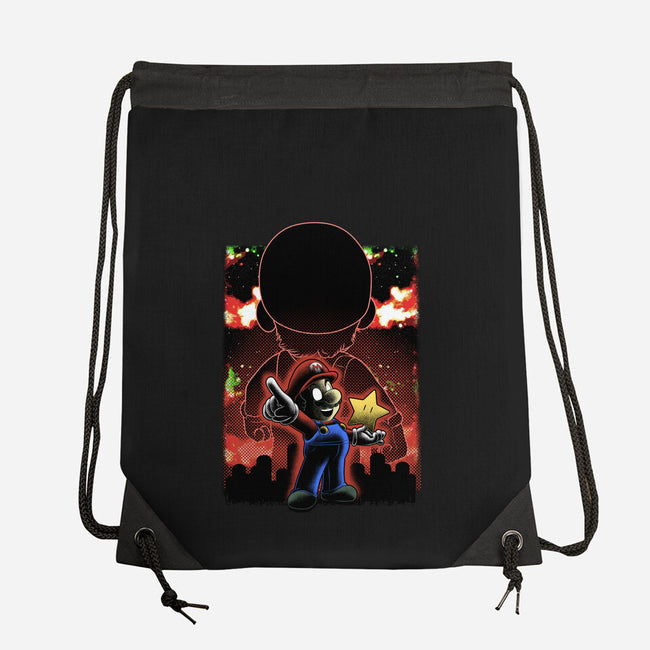 Plumber Lineart Shadow Nebula-None-Drawstring-Bag-Astrobot Invention