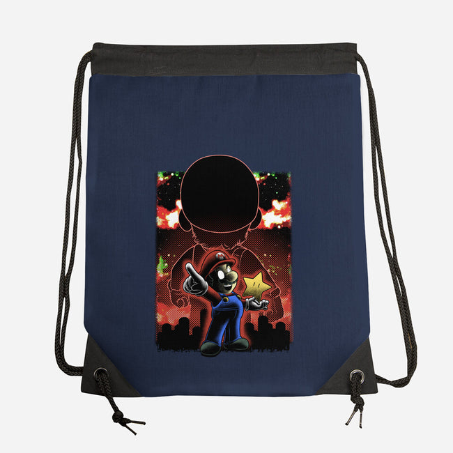 Plumber Lineart Shadow Nebula-None-Drawstring-Bag-Astrobot Invention