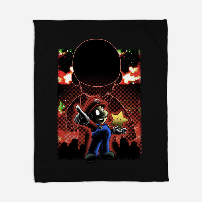Plumber Lineart Shadow Nebula-None-Fleece-Blanket-Astrobot Invention