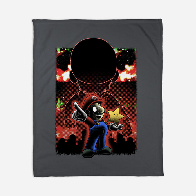 Plumber Lineart Shadow Nebula-None-Fleece-Blanket-Astrobot Invention