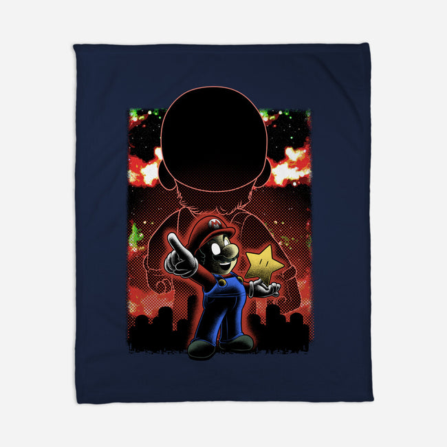 Plumber Lineart Shadow Nebula-None-Fleece-Blanket-Astrobot Invention