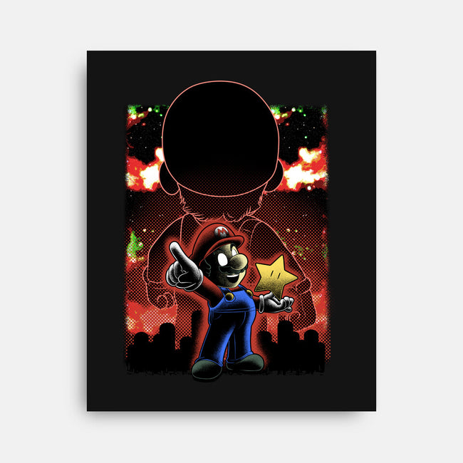 Plumber Lineart Shadow Nebula-None-Stretched-Canvas-Astrobot Invention