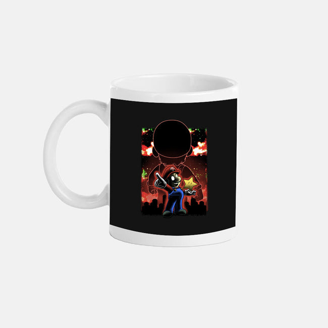 Plumber Lineart Shadow Nebula-None-Mug-Drinkware-Astrobot Invention