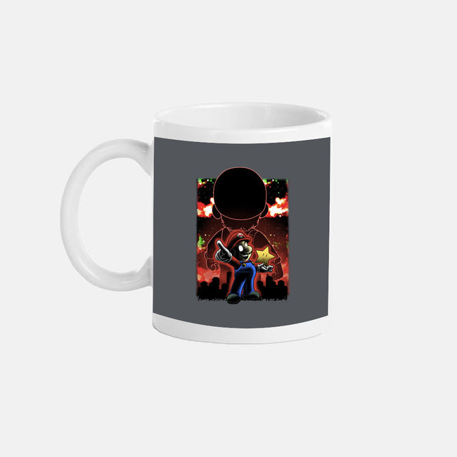 Plumber Lineart Shadow Nebula-None-Mug-Drinkware-Astrobot Invention