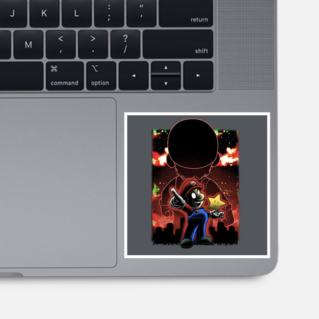 Plumber Lineart Shadow Nebula-None-Glossy-Sticker-Astrobot Invention