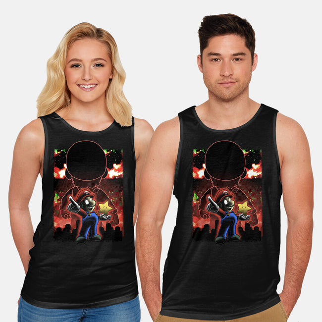 Plumber Lineart Shadow Nebula-Unisex-Basic-Tank-Astrobot Invention