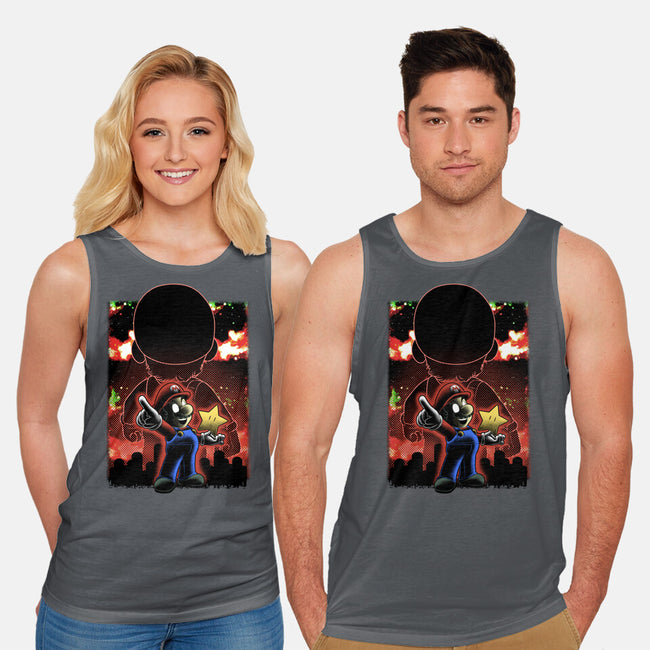 Plumber Lineart Shadow Nebula-Unisex-Basic-Tank-Astrobot Invention