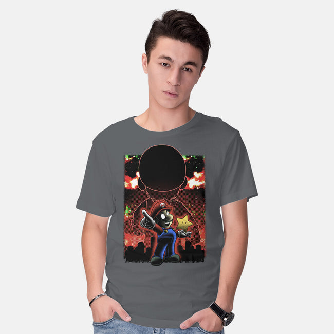 Plumber Lineart Shadow Nebula-Mens-Basic-Tee-Astrobot Invention